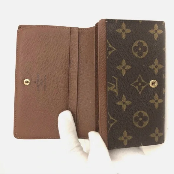 Authentic Louis Vuitton Monogram Porte Monnaie Billets Tresor Billfold Wallet - Picture 6 of 9